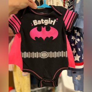 Batman brand Batgirl Onesie with Cape 3-6m